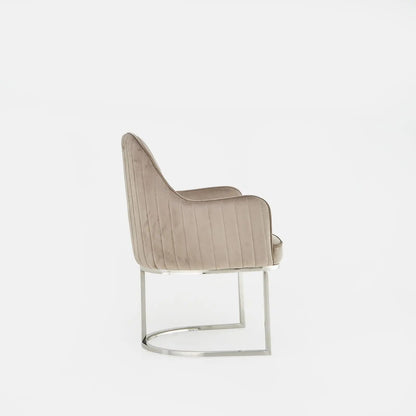 Andria Contemporary Silver Dining Chair