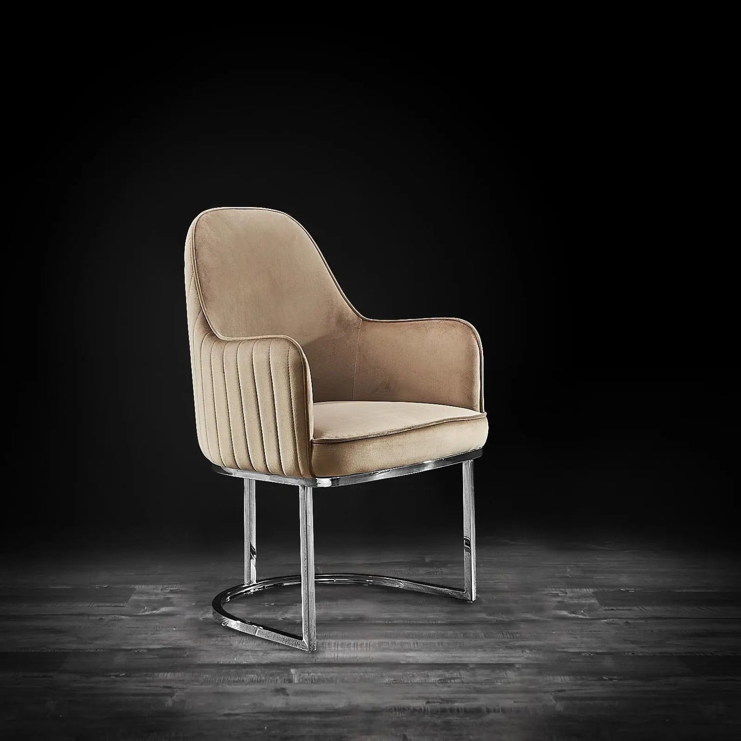 Andria Contemporary Silver Dining Chair