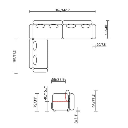 Antonio Modular Sectional in White