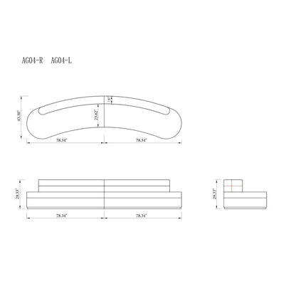 Ariella Sectional Sofa | Classic White Finish