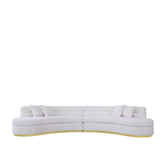Ariella Sectional Sofa | Classic White Finish