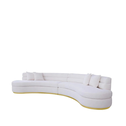 Ariella Sectional Sofa | Classic White Finish