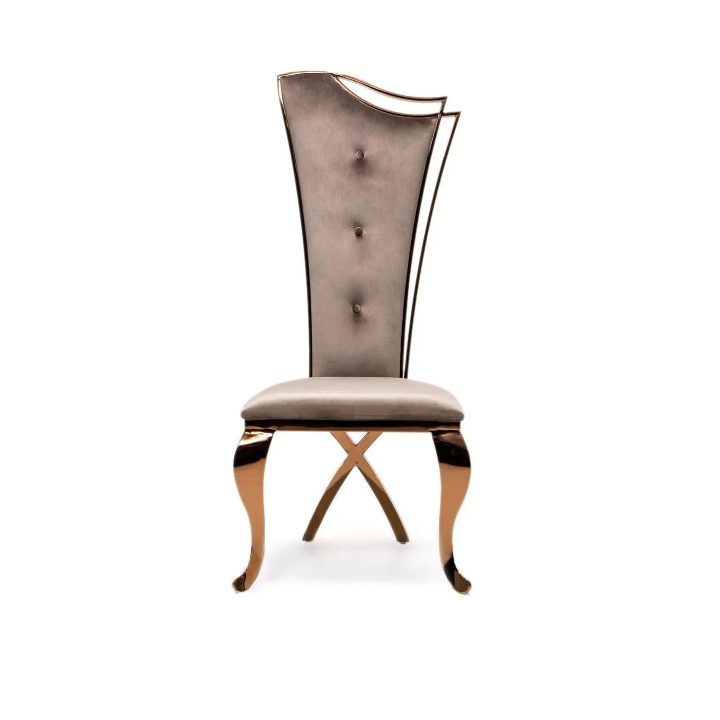 Belladonna Rose Gold Elegant Dining Chair