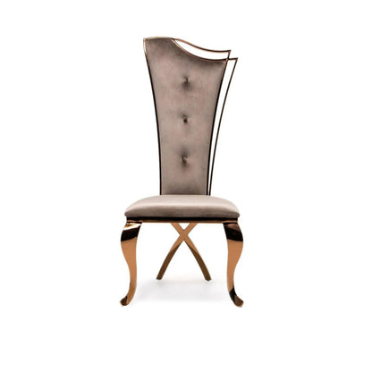 Belladonna Rose Gold Elegant Dining Chair