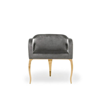 Caprice Titanium Gold Modern Dining Chair