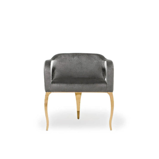 Caprice Titanium Gold Modern Dining Chair