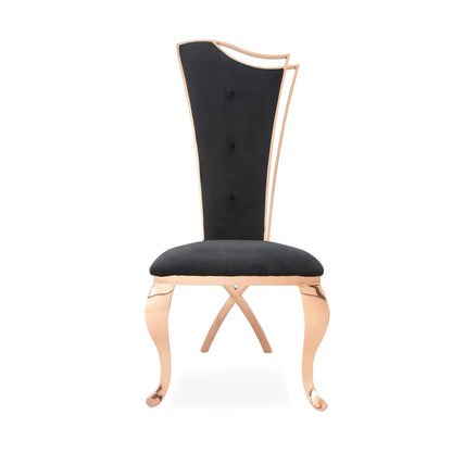 Belladonna Rose Gold Elegant Dining Chair