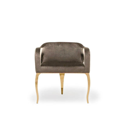 Caprice Titanium Gold Modern Dining Chair