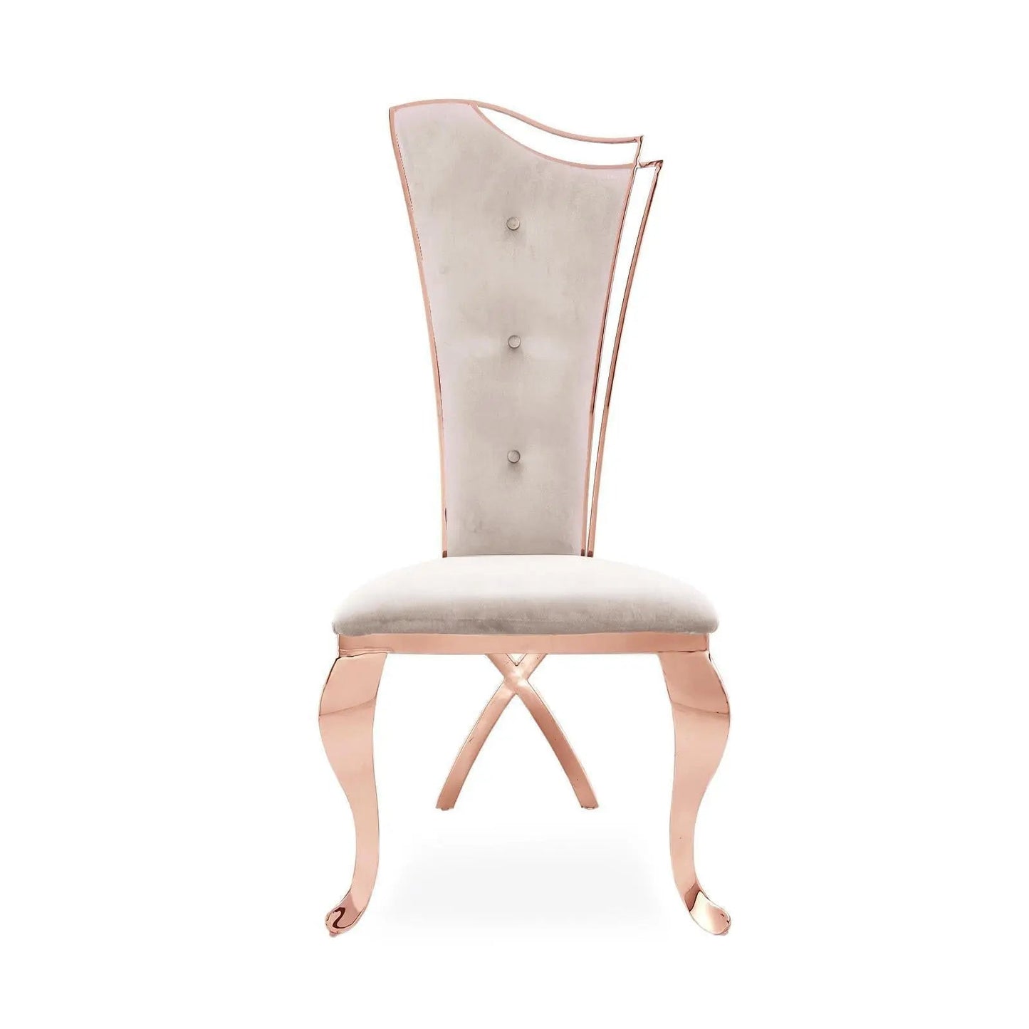 Belladonna Rose Gold Elegant Dining Chair