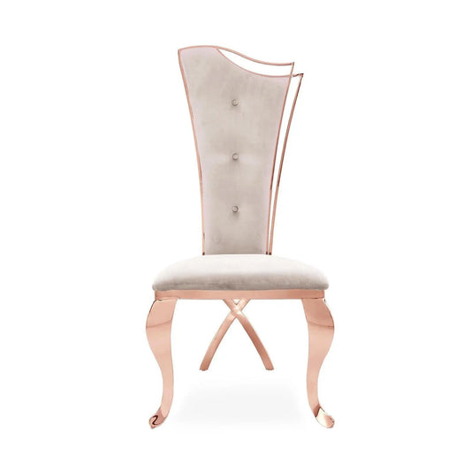 Belladonna Rose Gold Elegant Dining Chair