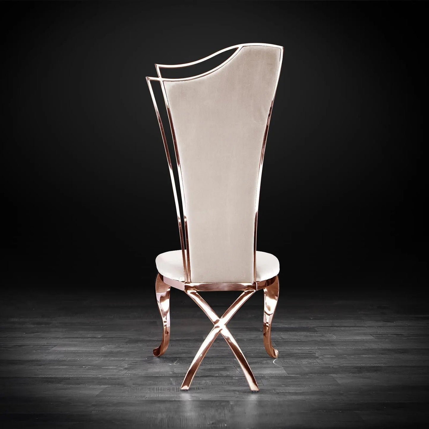 Belladonna Rose Gold Elegant Dining Chair