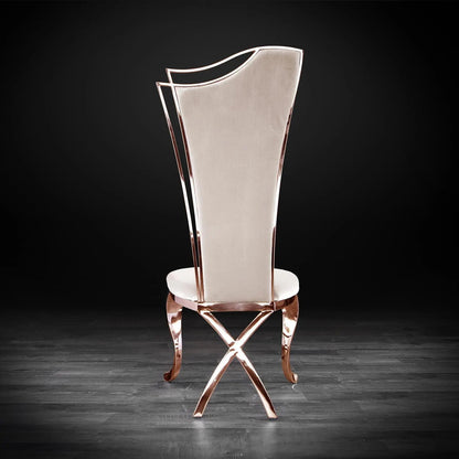 Belladonna Rose Gold Elegant Dining Chair