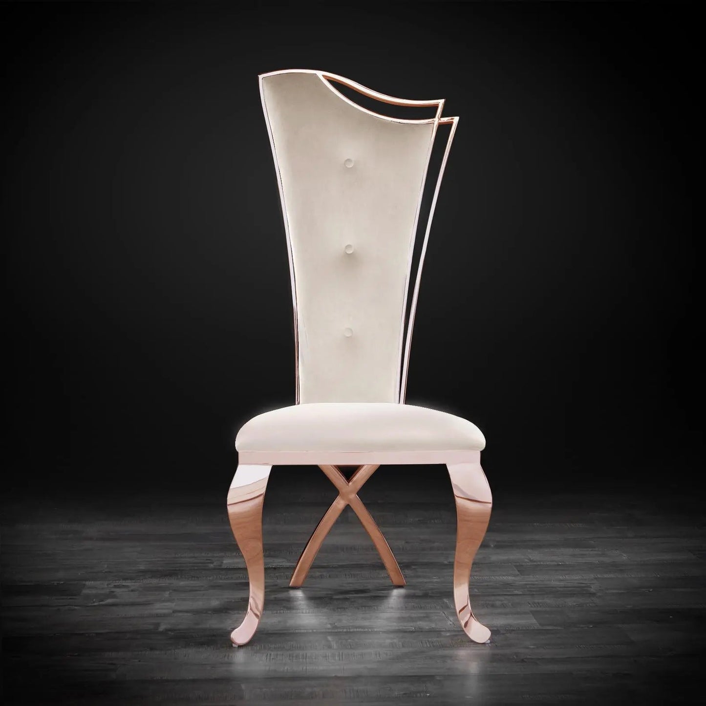 Belladonna Rose Gold Elegant Dining Chair