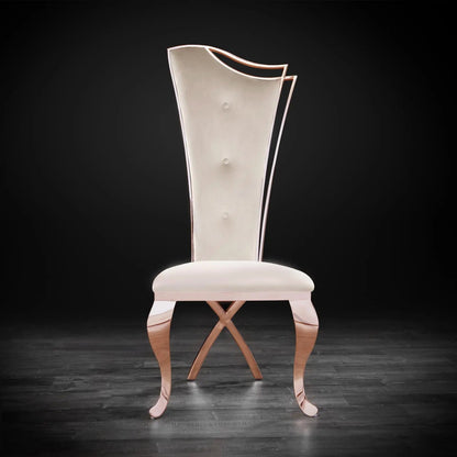 Belladonna Rose Gold Elegant Dining Chair