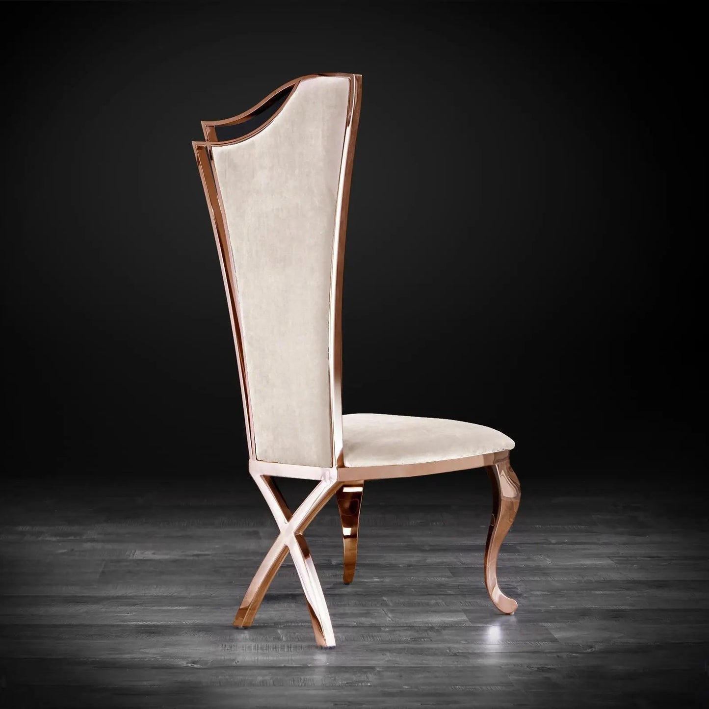 Belladonna Rose Gold Elegant Dining Chair