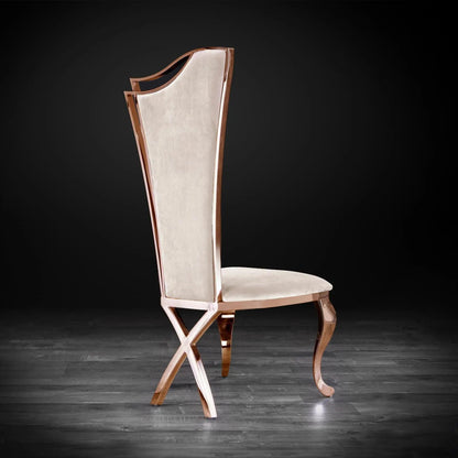 Belladonna Rose Gold Elegant Dining Chair