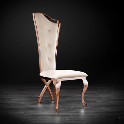 Belladonna Rose Gold Elegant Dining Chair