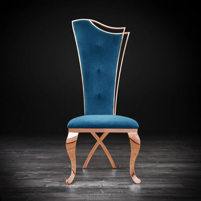 Belladonna Rose Gold Elegant Dining Chair