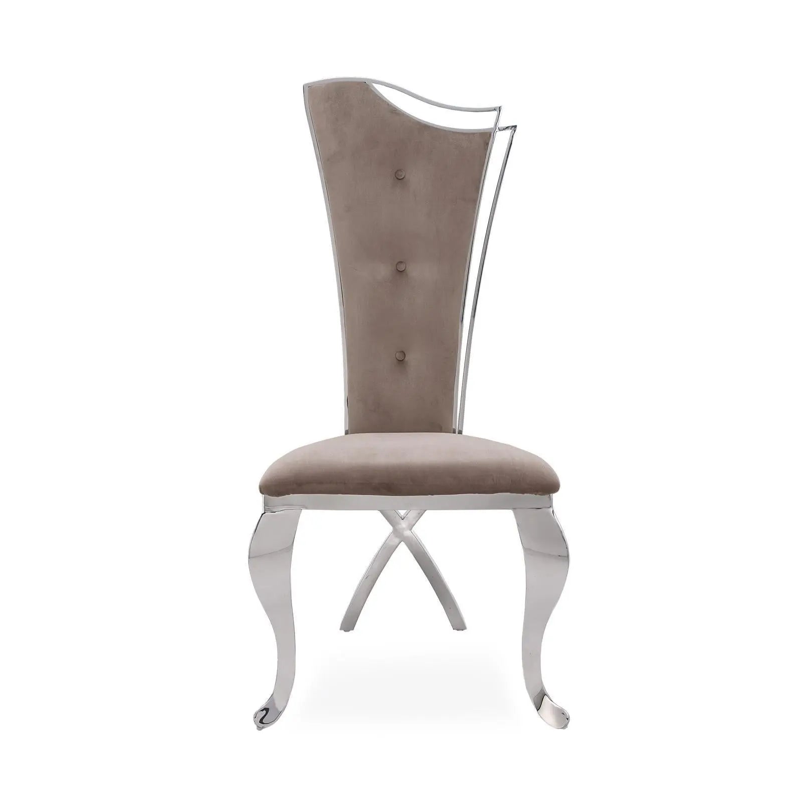Belladonna Silver Taupe Velvet Dining Chair RG