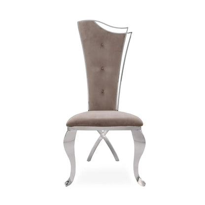 Belladonna Silver Taupe Velvet Dining Chair RG