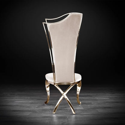 Belladonna Titanium Gold Modern Dining Chair