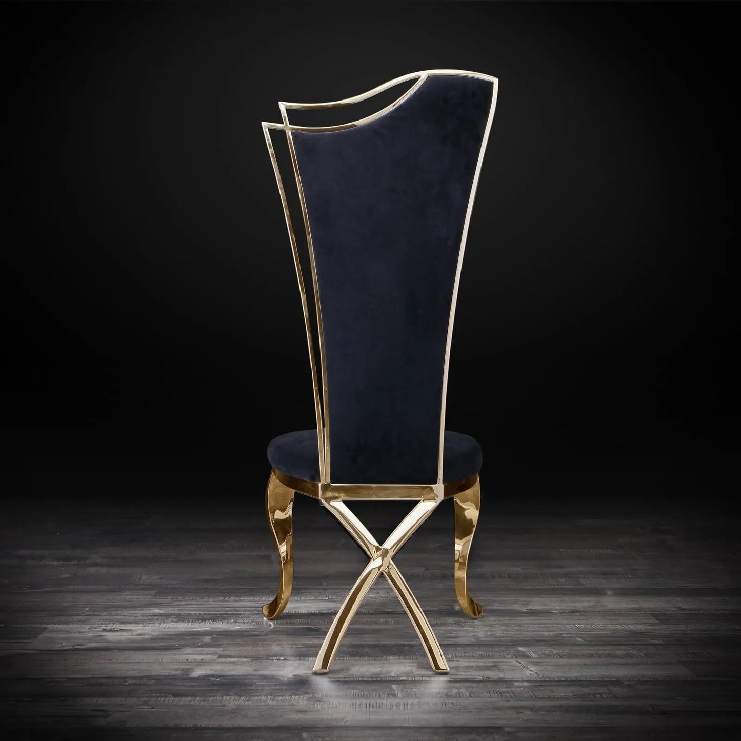 Belladonna Titanium Gold Modern Dining Chair