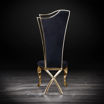 Belladonna Titanium Gold Modern Dining Chair