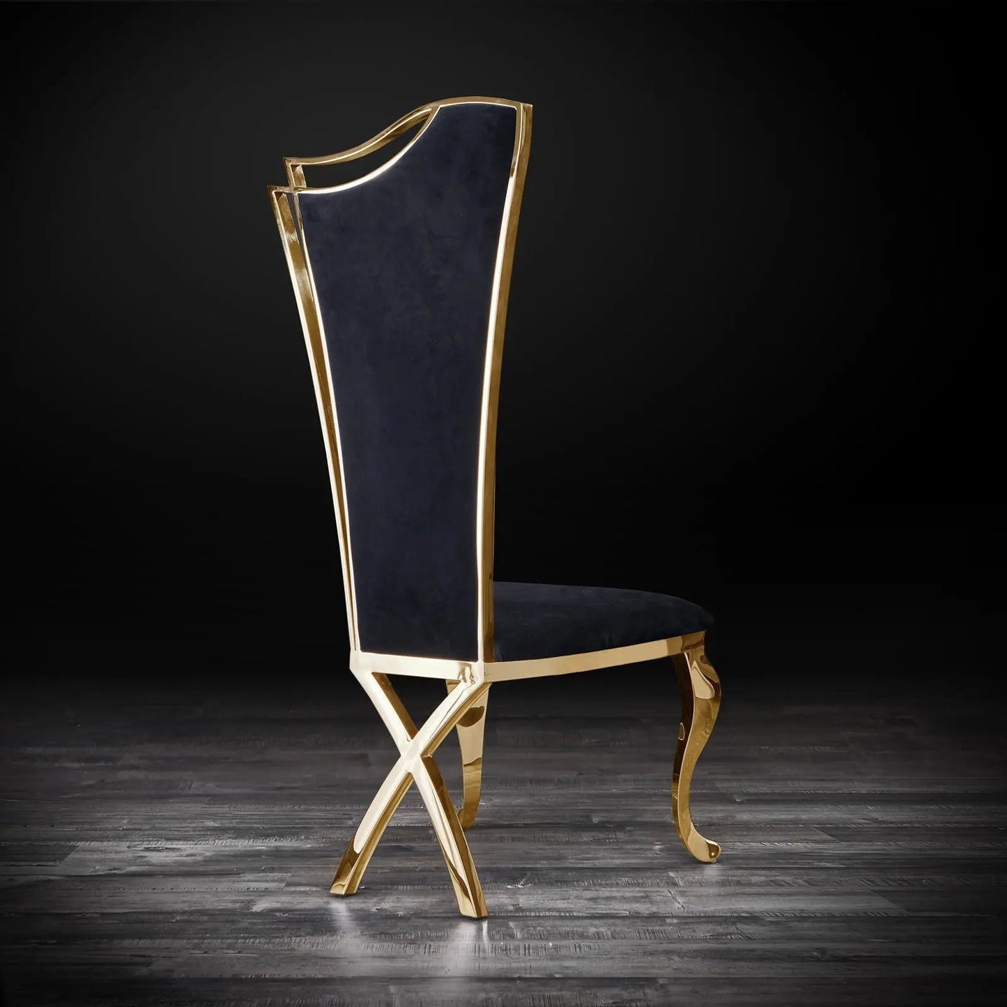 Belladonna Titanium Gold Modern Dining Chair