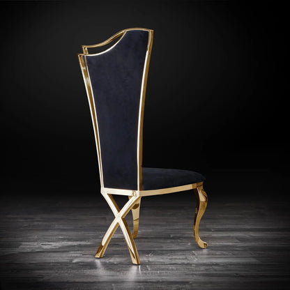 Belladonna Titanium Gold Modern Dining Chair
