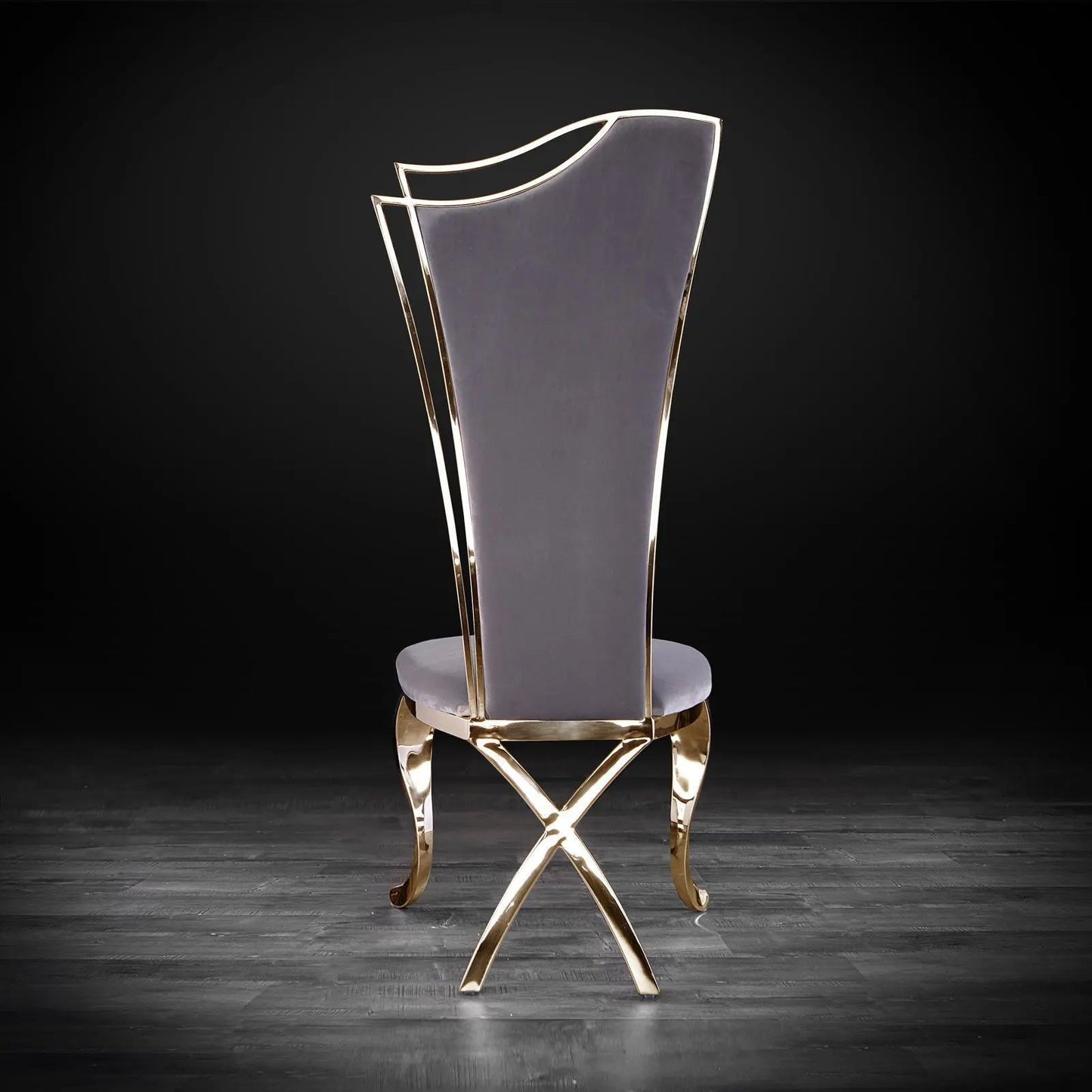 Belladonna Titanium Gold Modern Dining Chair