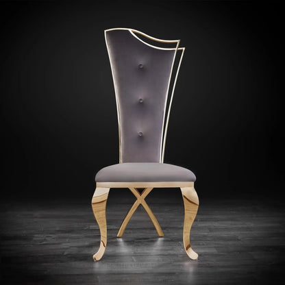 Belladonna Titanium Gold Modern Dining Chair