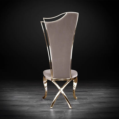 Belladonna Titanium Gold Modern Dining Chair