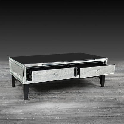 Beverly Mirrored Coffee Table – Elegant & Modern