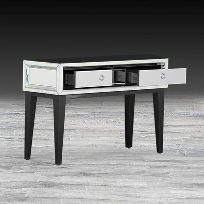 Beverly Mirrored Console Table with Sleek Finish