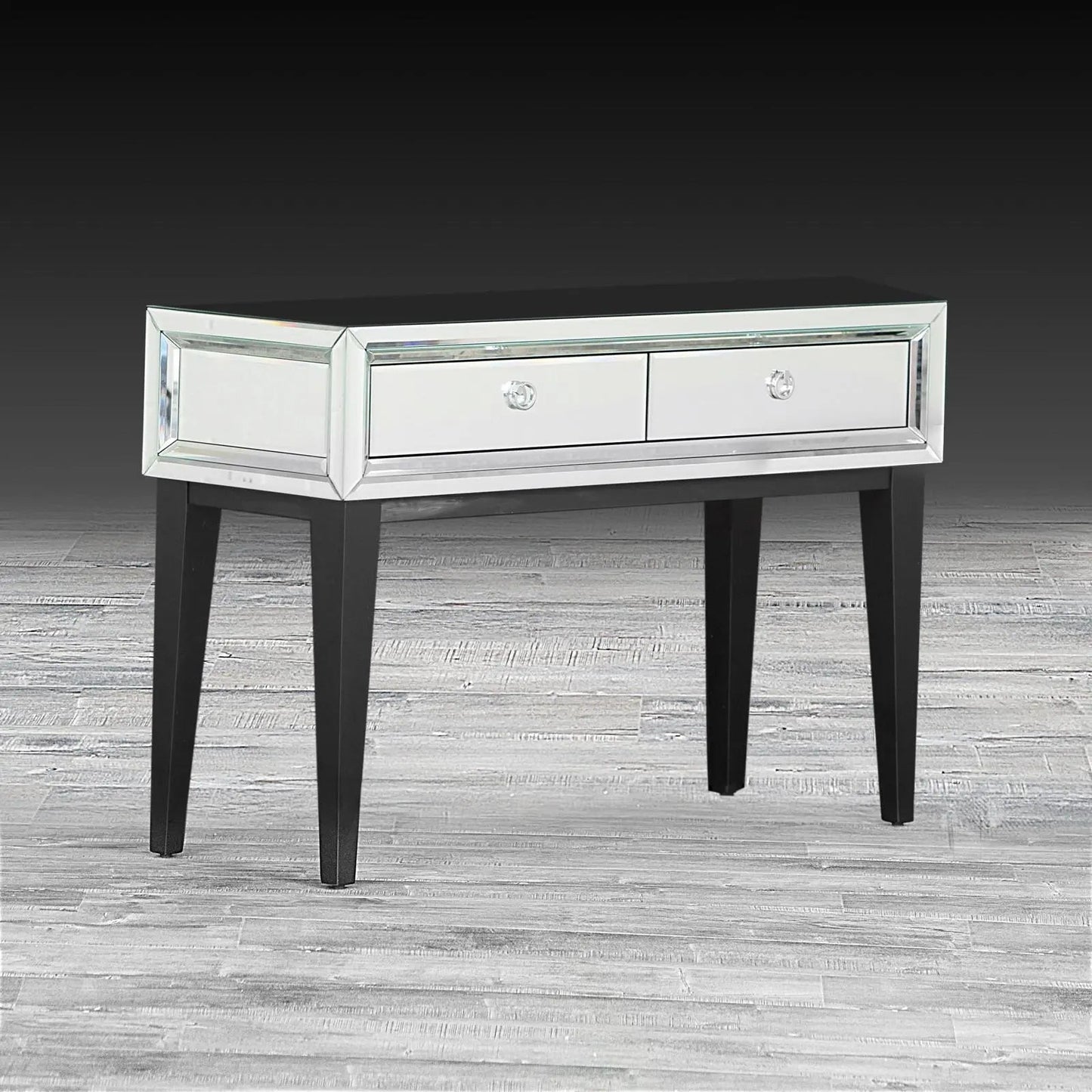 Beverly Mirrored Console Table with Sleek Finish