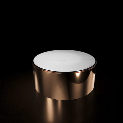 Bottini Large Coffee Round Rose Gold And White Top