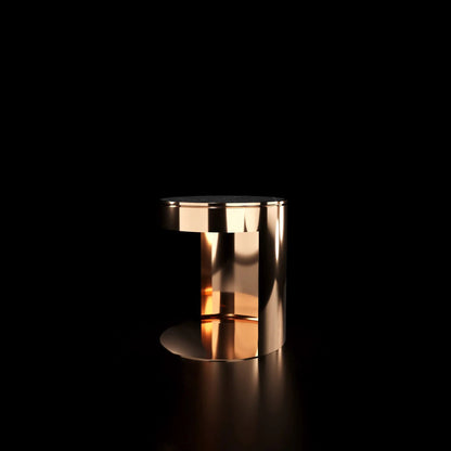 Bottini Rose Gold Round Coffee Table for a Luxe Look