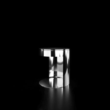 Bottini Smoked Black Round Coffee Table with Bold Design