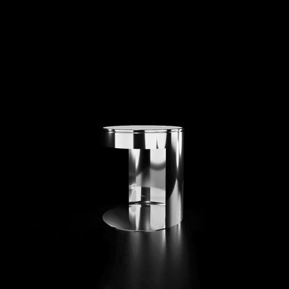 Bottini Smoked Black Round Coffee Table with Bold Design