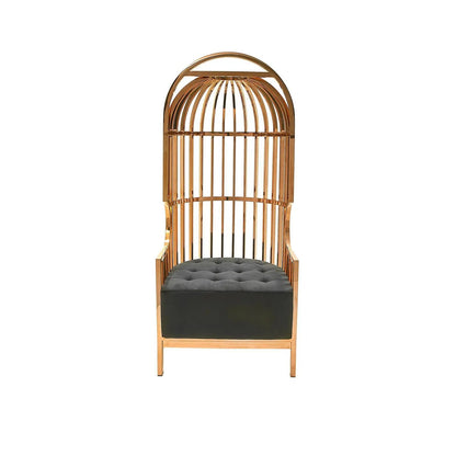 Cage Black Arm Chair | Titanium Gold Structure
