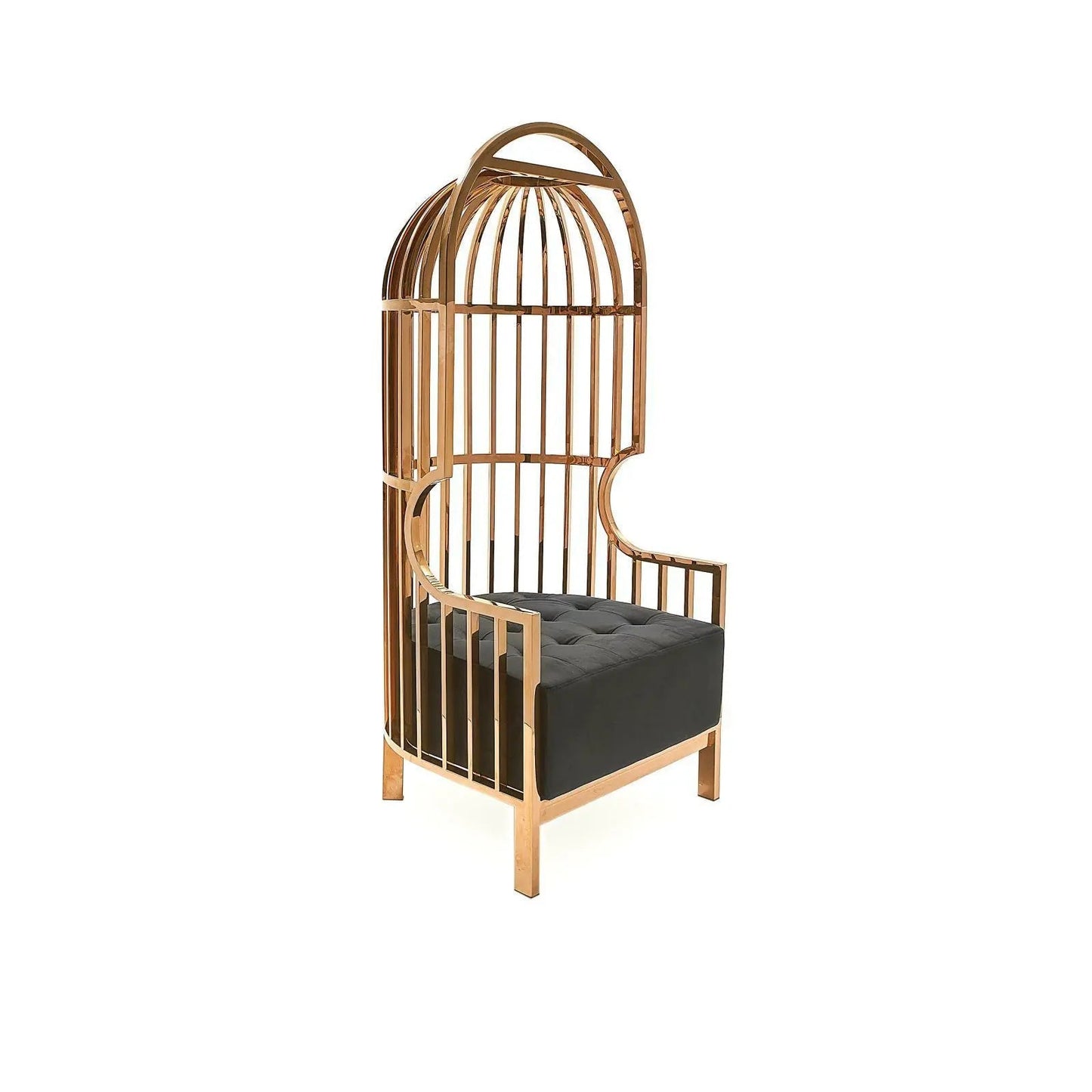 Cage Black Arm Chair | Titanium Gold Structure
