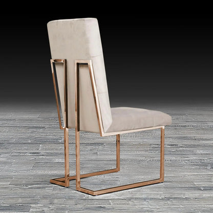 Cameron Rose Gold Elegant Dining Chair