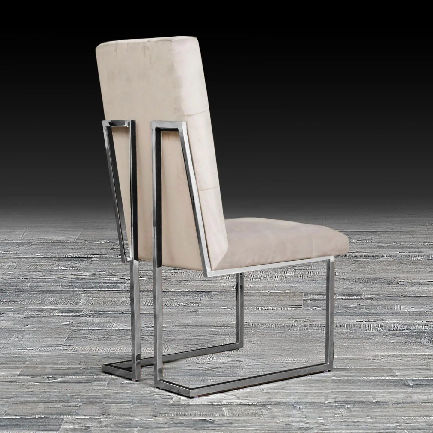 Cameron Polished Silver Dining Chair