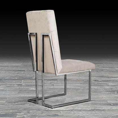 Cameron Polished Silver Dining Chair