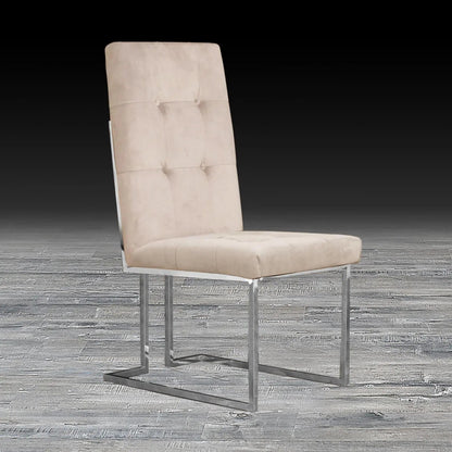 Cameron Polished Silver Dining Chair