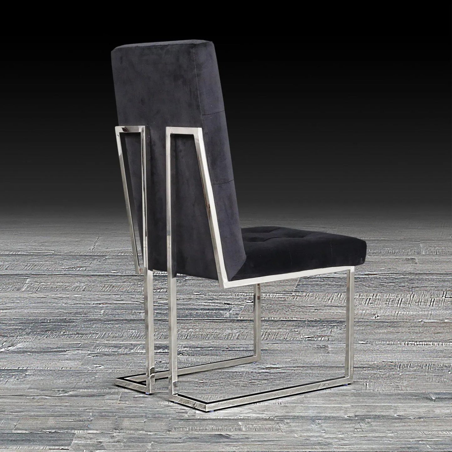 Cameron Polished Silver Dining Chair