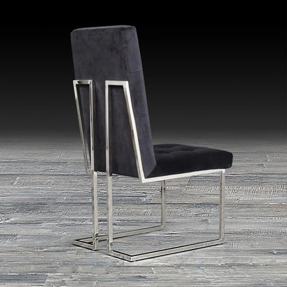 Cameron Polished Silver Dining Chair
