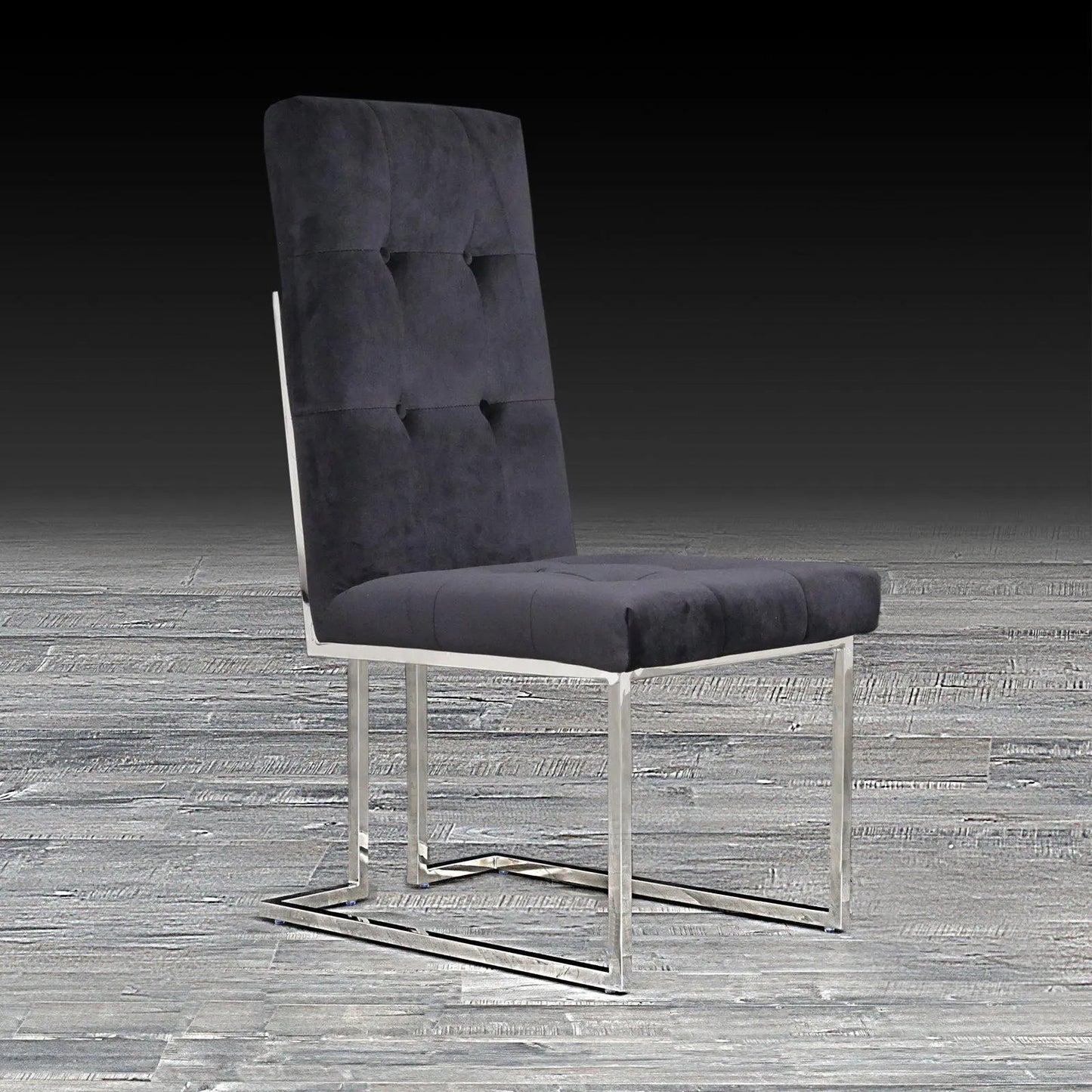 Cameron Polished Silver Dining Chair