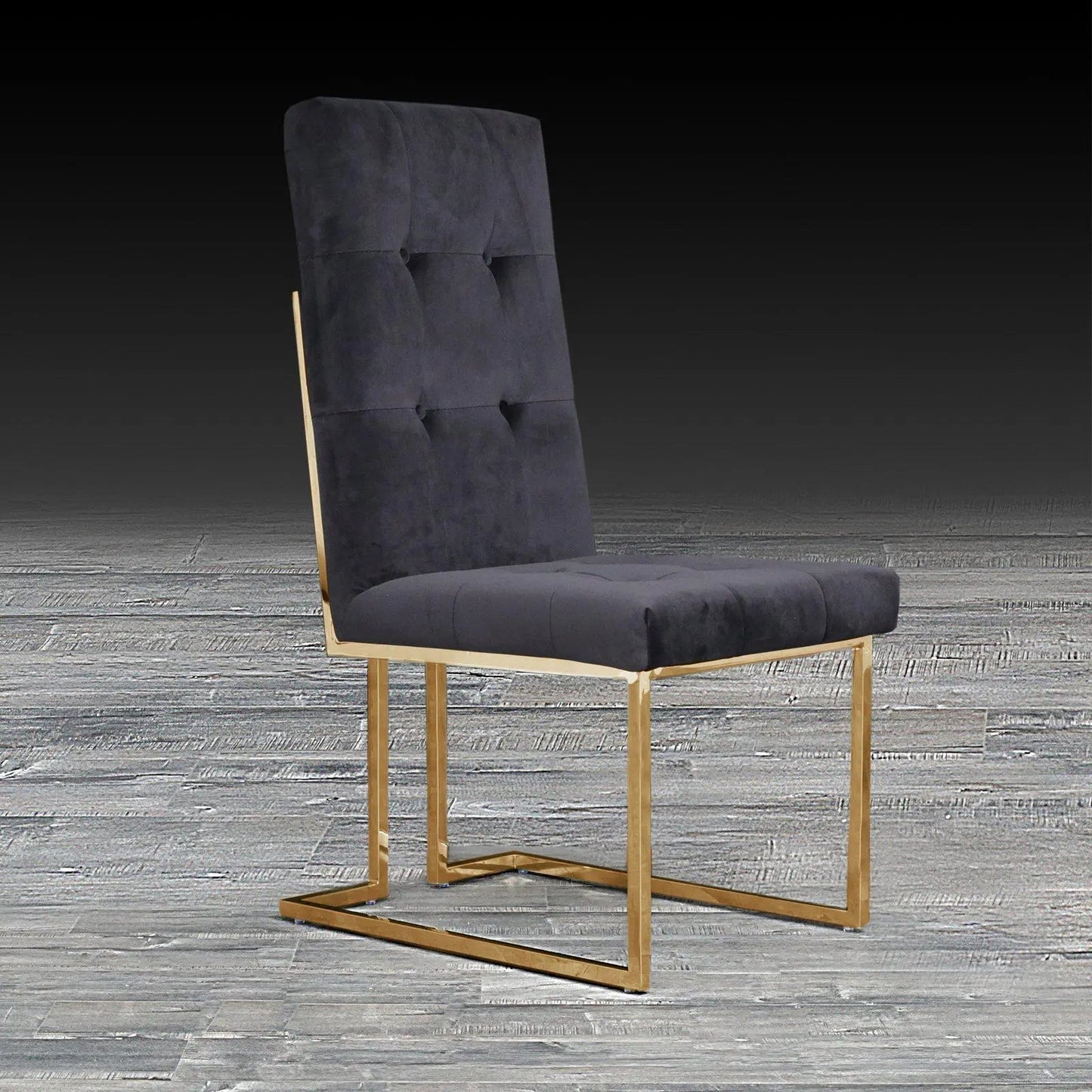 Cameron Titanium Gold Contemporary Dining Chair