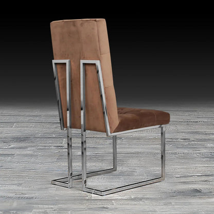 Cameron Polished Silver Dining Chair